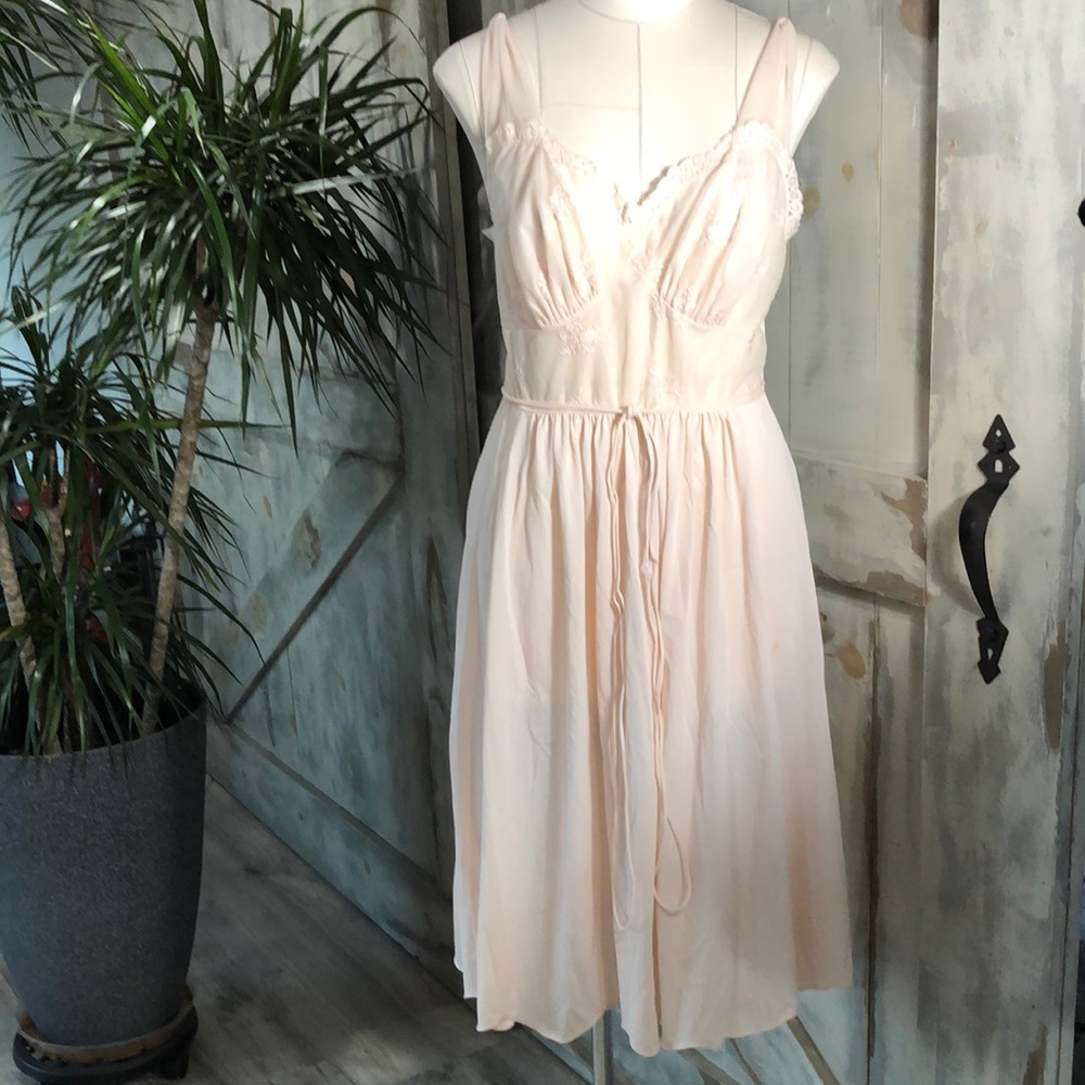 Vintage Vanity Fair chiffon lace slip